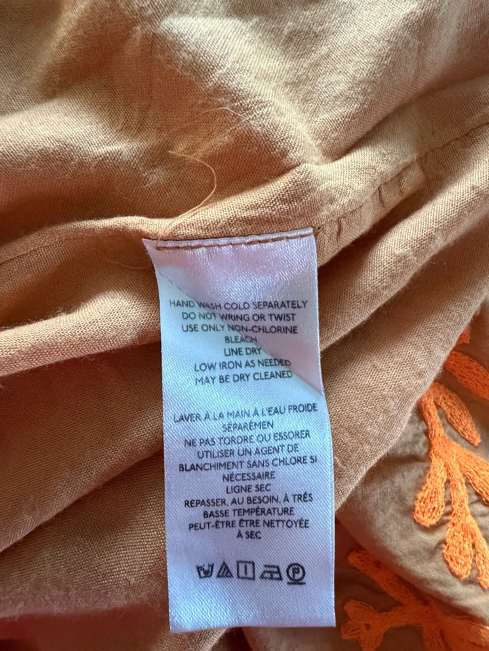 Anthropologie Women's Somerset Pleated Orange Embroidered Floral Maxi Dress XSP - Picture 12 of 16